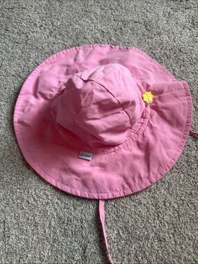 i play. Pink Sun Hat with Yellow Flower Accent